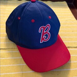 Vintage Buffalo Bisons Blue and Red AJM Baseball Cap. Adjustable. Like new